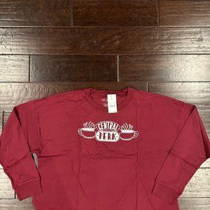 Women's Friends Central Perk Graphic Shirt TV Long Sleeve f.r.i.e.n.d.s RED XL